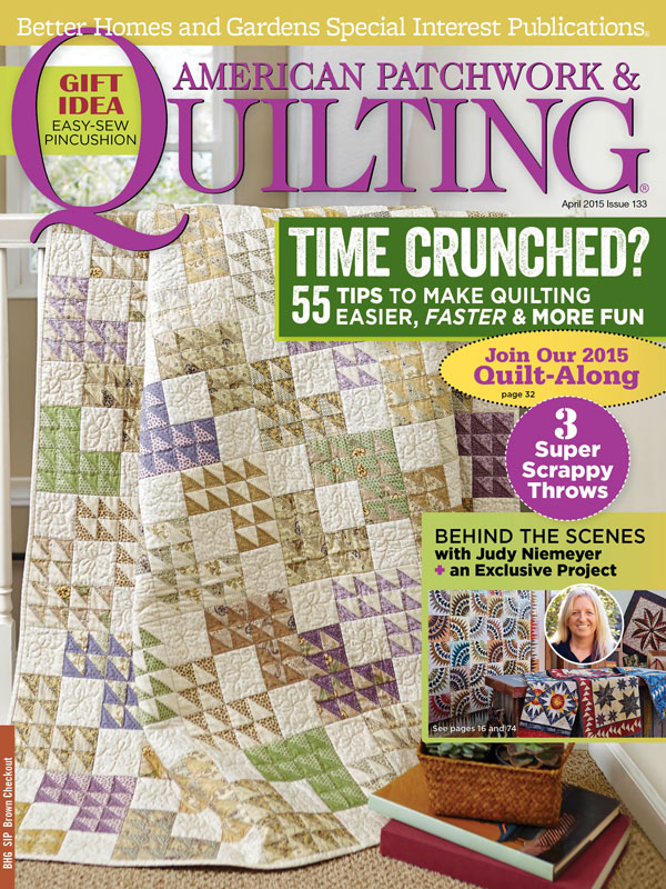 Go FOUR It! April 2015 American Patchwork and Quilting #apqquiltalong www.aprilrosenthal.com
