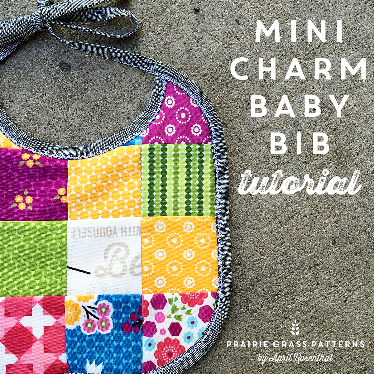 MiniCharm Baby Bib by April Rosenthal